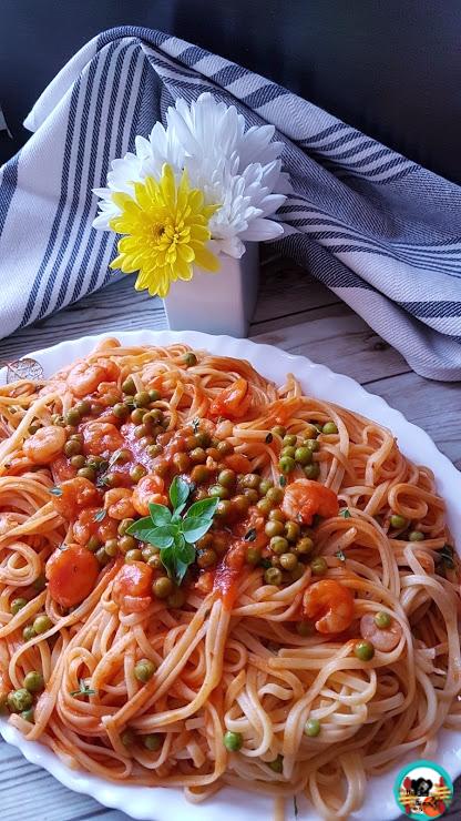 Espaguetis con gambas Espaguetis con gambas