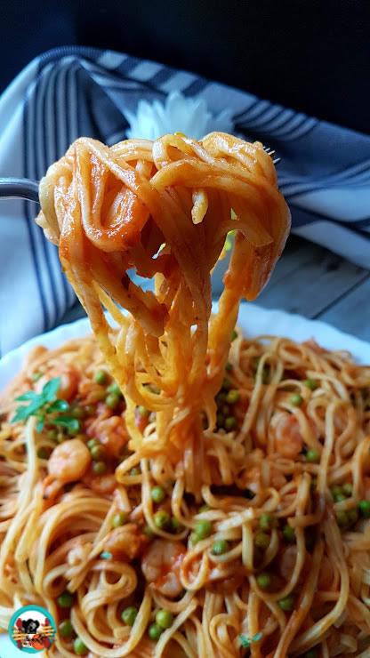 Espaguetis con gambas Espaguetis con gambas