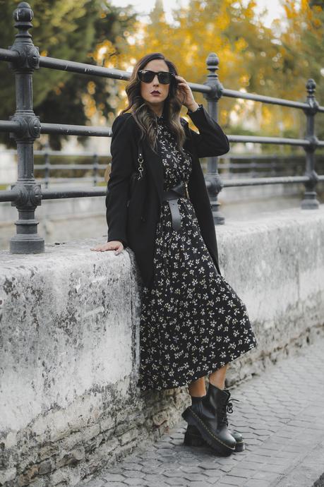 MIDI DRESS+DR MARTENS dr martens jadon