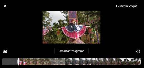 Exportar frames de vídeos en Pixel 4 desde la App de Google Photos