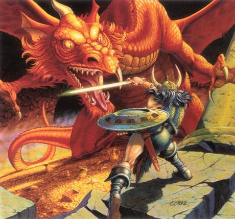 La otra portada de la caja roja de D&D