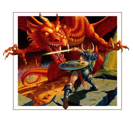 La otra portada de la caja roja de D&D