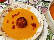 Sopa calabaza anís estrellado bola castaña