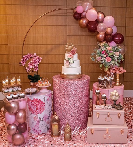 ideas para tu cumpleaños  #15Th Rose Gold Party