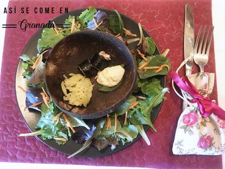 Revuelto de patatas y enrollado de cangrejo inspirado en Ana Ros Revuelto de patatas y enrollado de cangrejo inspirado en Ana Ros