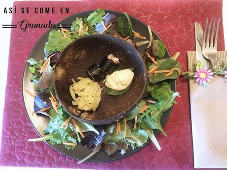 Revuelto de patatas y enrollado de cangrejo inspirado en Ana Ros Revuelto de patatas y enrollado de cangrejo inspirado en Ana Ros