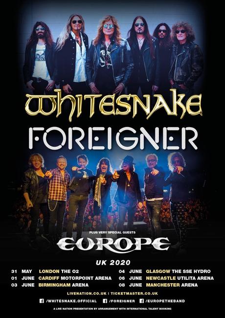 Whitesnake, Foreigner y Europe de gira juntos