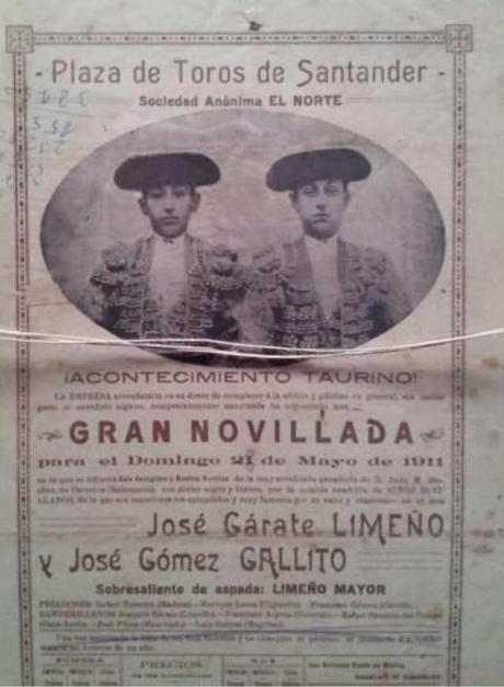 1911 Santander: Novillada con Limeño y Joselito mano a mano