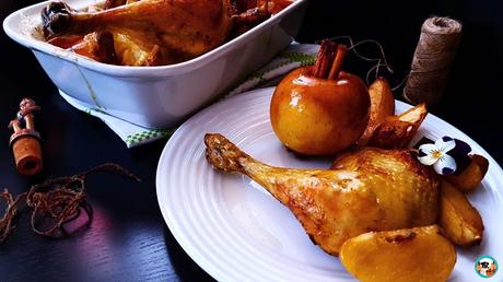 Pollo asado en forma de mariposa