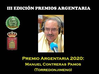 Premio Argentaria 2020 a D. Manuel Contreras Pamos