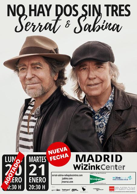 Serrat y Sabina harán doblete en el WiZink Center de Madrid