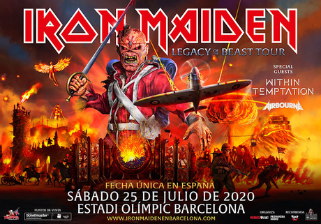 Concierto de Iron Maiden en el Estadio Olímpico de Barcelona el 25 de julio de 2020