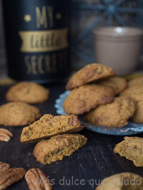 Galletas de calabaza con nueces