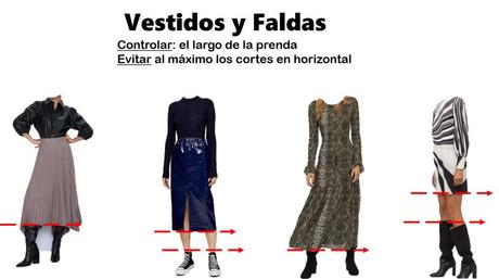 Cada final tanto de la falda como del calzado crea un corte en nuestra silueta. Cómo combinar faldas largas y calzado.