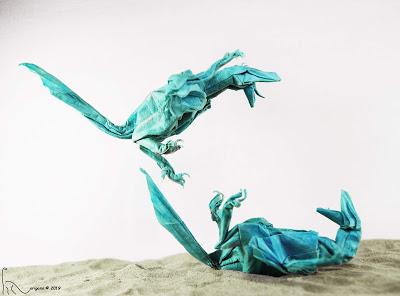 El origami antediluviano de Adam Tran
