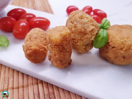 Croquetas de arroz con champiñones Croquetas de arroz con champiñones