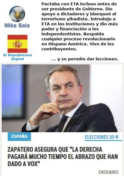 Zapatero dando lecciones