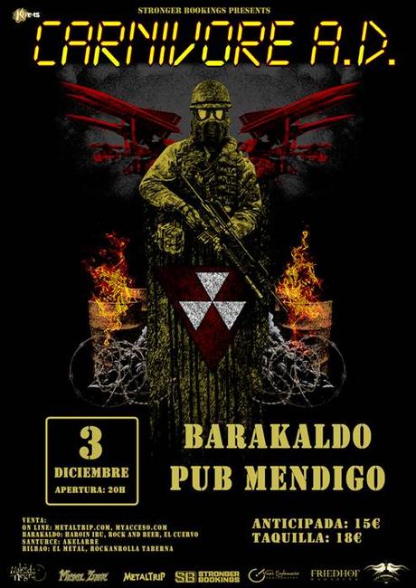 Carnivore A.D. estarán en Vigo y Bilbao