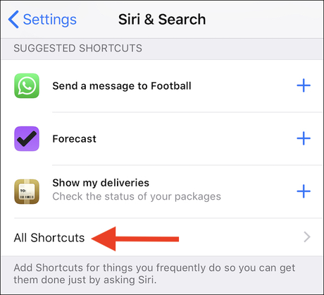 Cómo encontrar y usar todas sus sugerencias de acceso directo de Siri