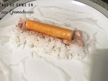 Sushi con obleas de arroz