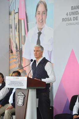 PONE EN OPERACIÓN ALFREDO DEL MAZO MÁS UNIDADES DEL TRANSPORTE ROSA EN LA LÍNEA 3 DEL MEXIBÚS