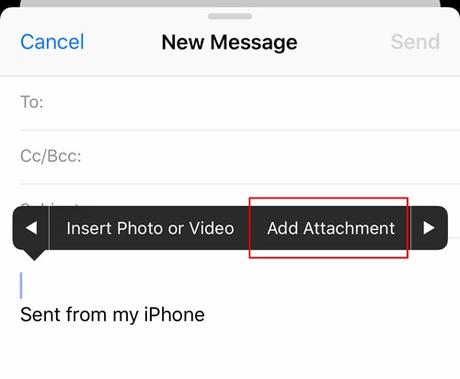 Cómo agregar Archivos adjuntos en la Aplicación de correo en iOS