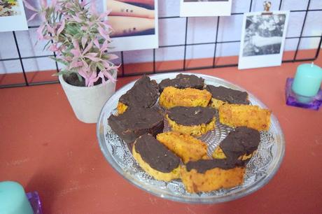 Biscottis Veganos de Calabaza y Chocolate