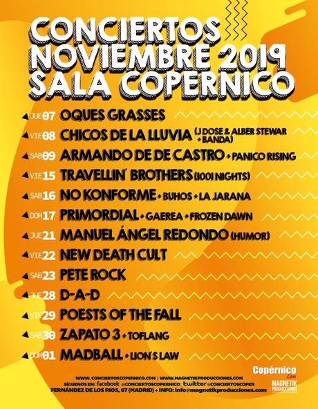 Programación Salas Copérnico, MON Live y Nazca