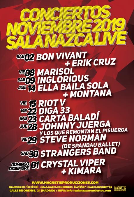 Programación Salas Copérnico, MON Live y Nazca