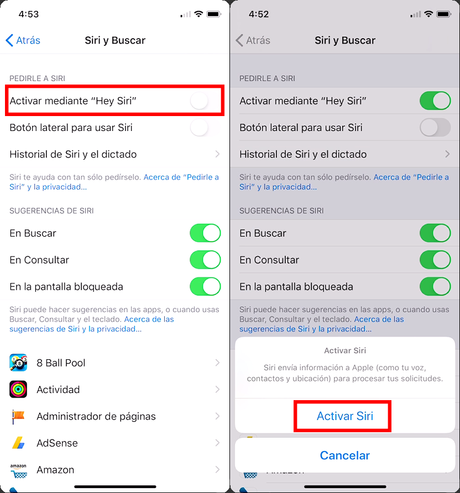 Cómo activar Siri en iPhone 11 Pro Max, 11 Pro y iPhone 11