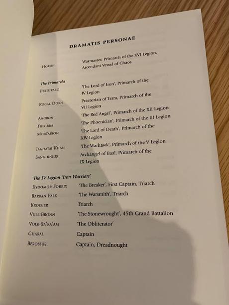 Dramatis Personae de The First Wall Dramatis Personae de The First Wall