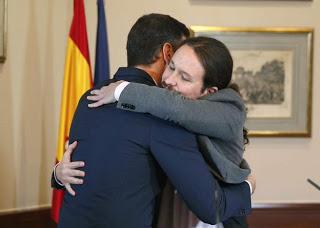 Sánchez e Iglesias pactan un gobierno de coalición.