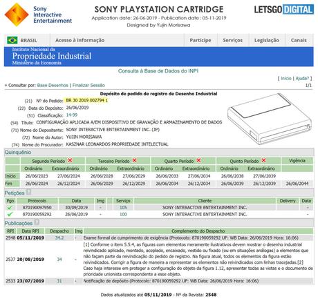 Sony nos muestra datos sobre una supuesta patente de cartucho para PS5