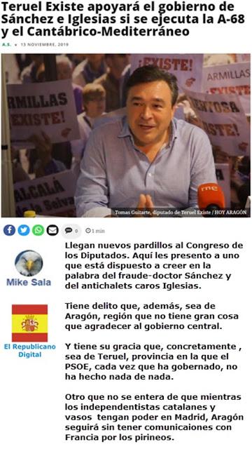 Teruel Existe, el nuevo pardillo en el Congreso de los Diputados