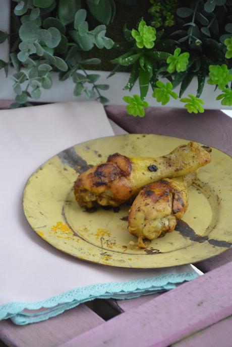 Muslitos de pollo con pimienta y cúrcuma al horno