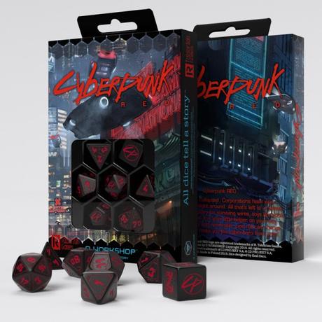 Cyberpunk Red RPG Dice Set de Q-Workshop a la venta Cyberpunk Red RPG Dice Set de Q-Workshop a la venta