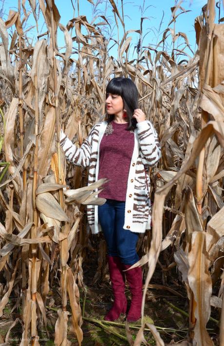 Cárdigan estampado de cebra