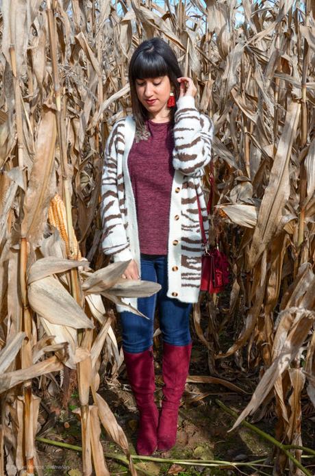 Cárdigan estampado de cebra