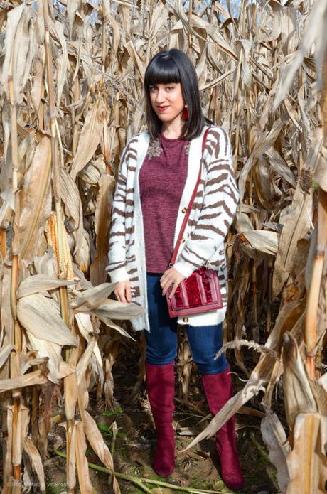 Cárdigan estampado de cebra