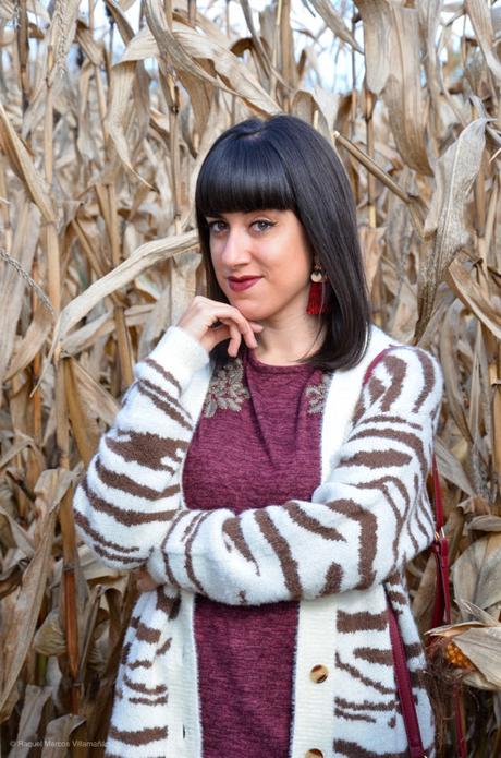 Cárdigan estampado de cebra