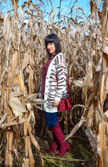 Cárdigan estampado de cebra