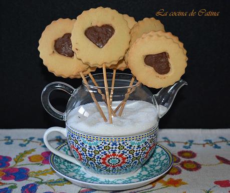 Cookie pops de chocolate