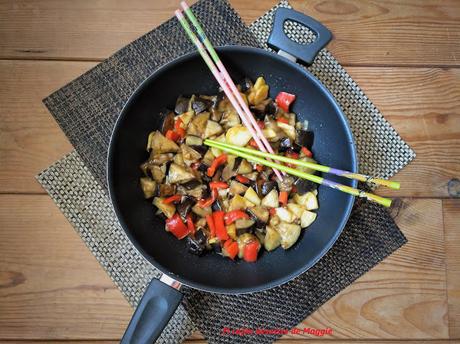 SALTEADO DE BERENJENAS, PATATAS Y PIMIENTOS #CocinasdelMundoXian