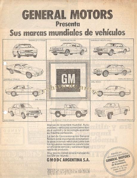 Los vehículos importados por GMODC Los vehículos importados por GMODC