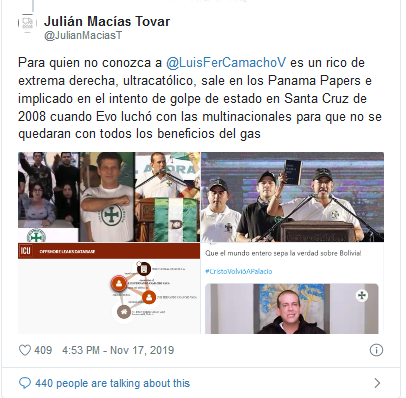 Más de 68 000 cuentas falsas en Twitter apoyan Golpe en Bolivia