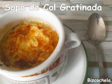 SOPA DE COL O REPOLLO GRATINADA