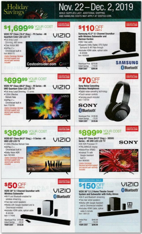 Folleto de ofertas Costco Black Friday 2019 (+ Qué vale la pena comprar) 💲📱 Costco viernes negro (16)