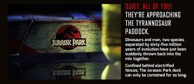 La baraja de cartas de Jurassic Park