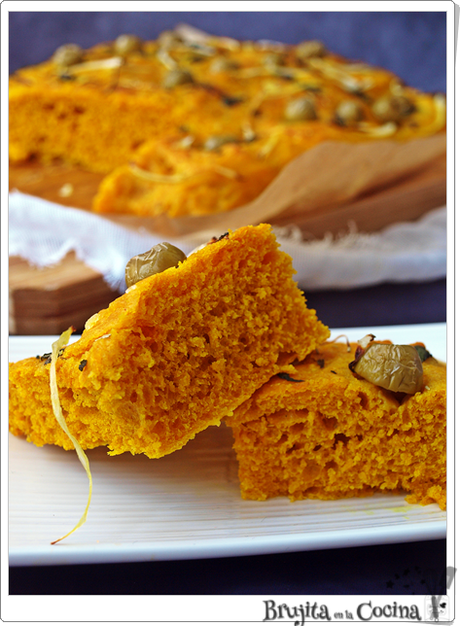 Focaccia de calabaza y cúrcuma Focaccia de calabaza y cúrcuma