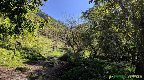 Subiendo al Collado Pandébano desde Bulnes